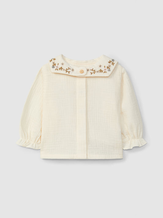 Blusa musseline com gola SNUG