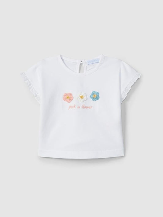 Tshirt flores LARANJINHA